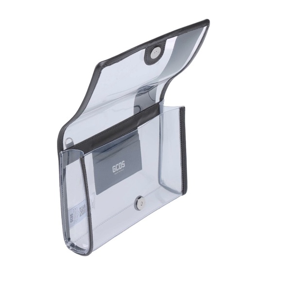 ⭐️ GCDS ⭐️MADE IN ITALY LEATHER TRANSPARENT CROSSBODY BAG W/DETACHABLE STRAP - Picture 3 of 17